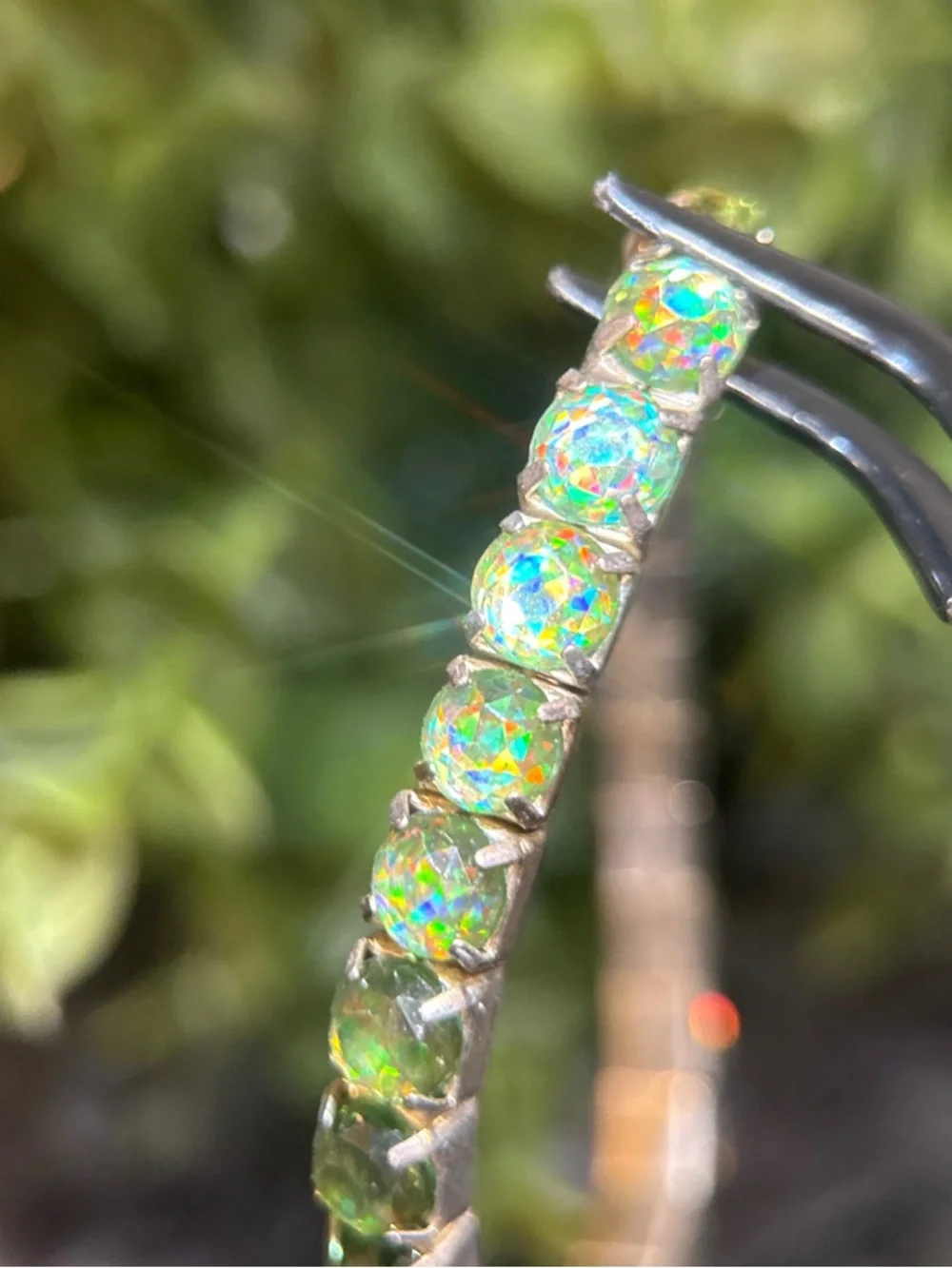 Designer-Inspired Lime Green Crystal Stretch Bracelet Set (E5)‎